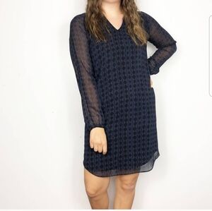 Cabi Harlequin purple shift dress 3102